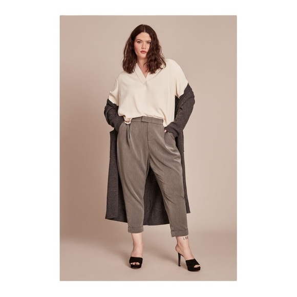 11 Honore Destiny Tapered Trouser Grey Melange NWT - Picture 1 of 6